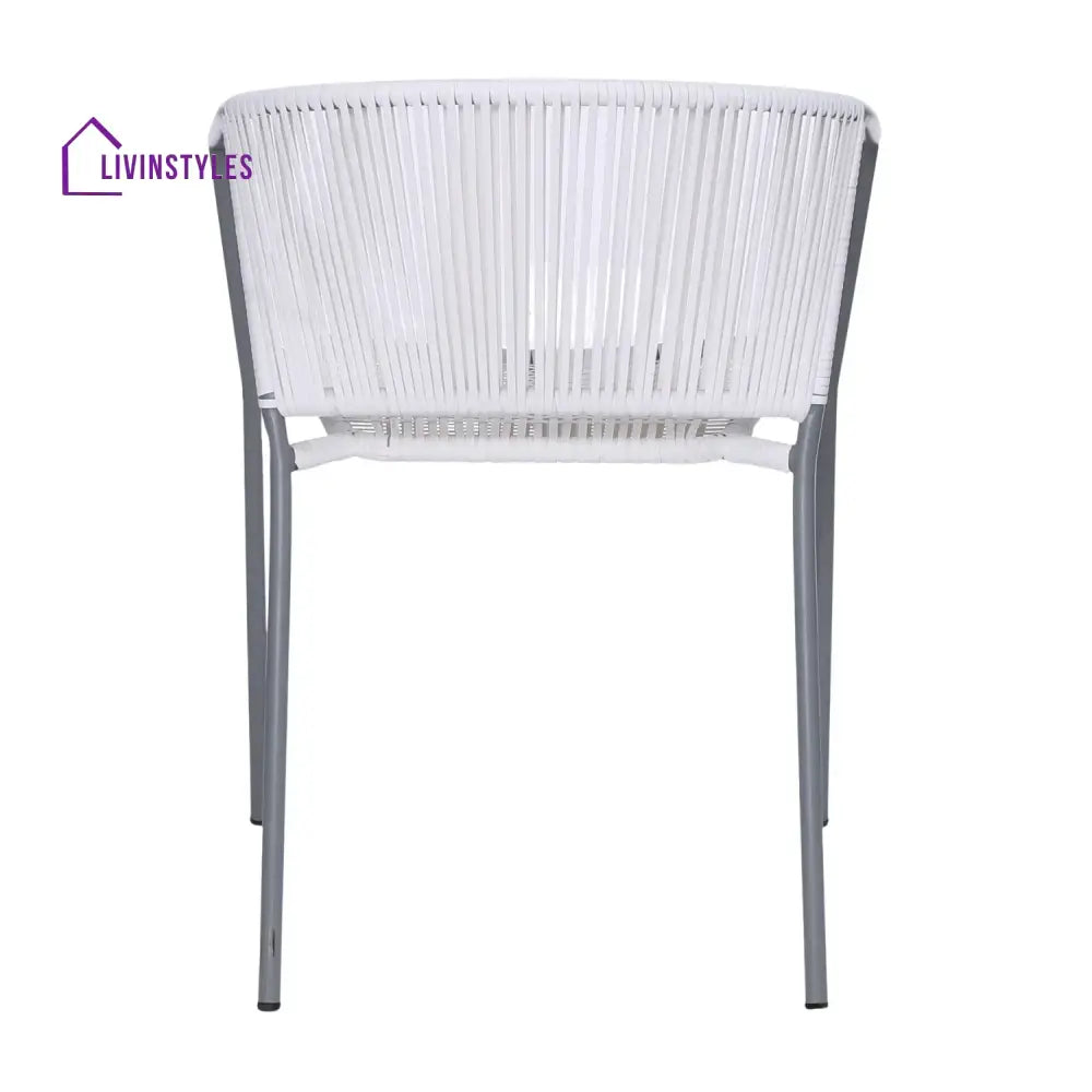 Celestia 3-Piece Outdoor White Rope Patio Set - Patio Set