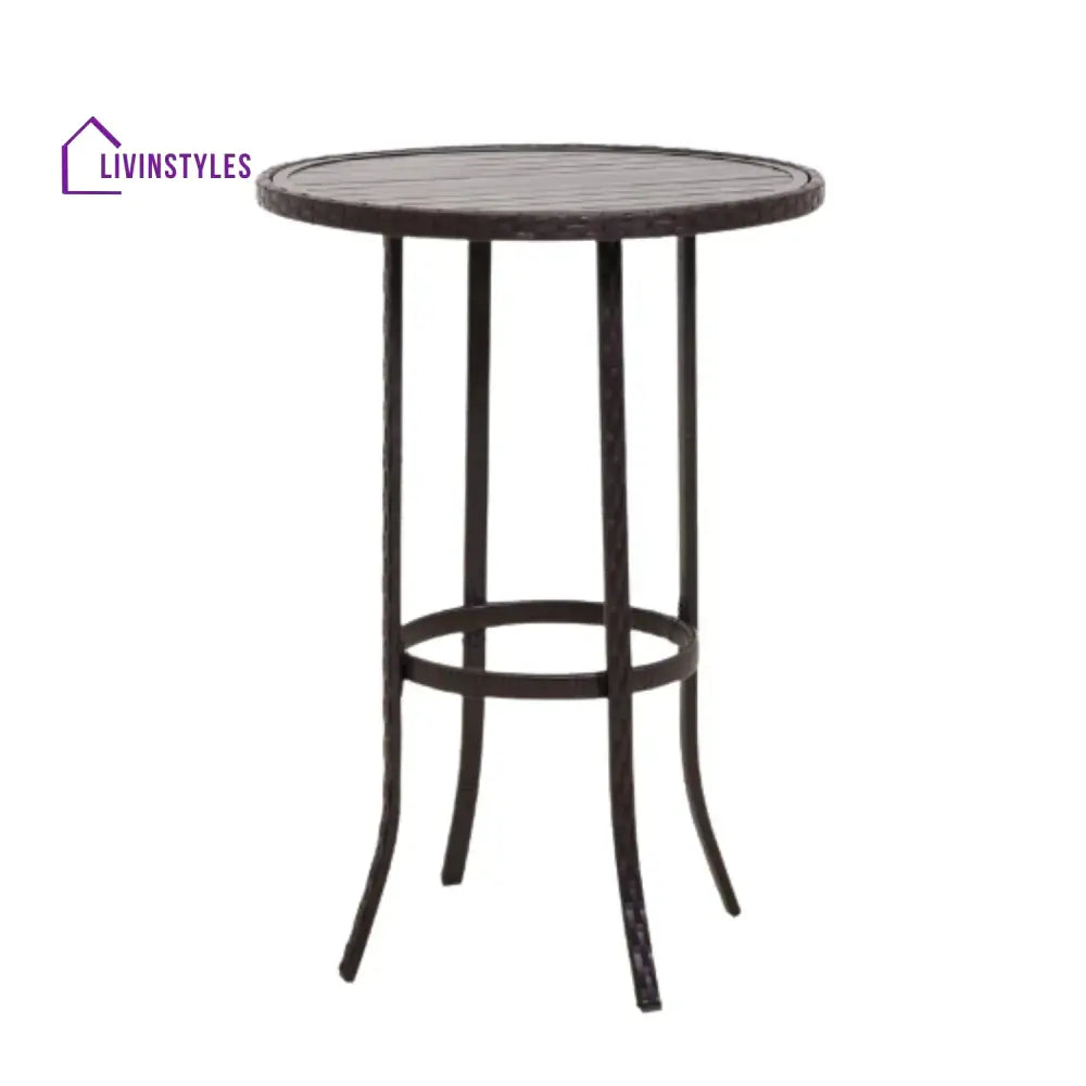 Celestina Outdoor Rattan Wicker Bar Set with Round Table - Bar Set