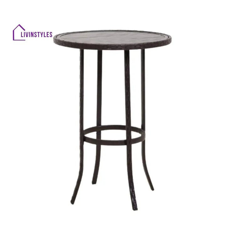 Celestina Outdoor Rattan Wicker Bar Set with Round Table - Bar Set