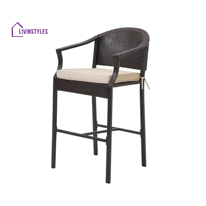 Celestina Outdoor Rattan Wicker Bar Set with Round Table - Bar Set