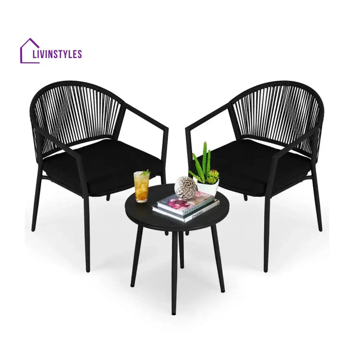 Celia 3 Piece Garden Outdoor Rope Patio Set - Patio Set