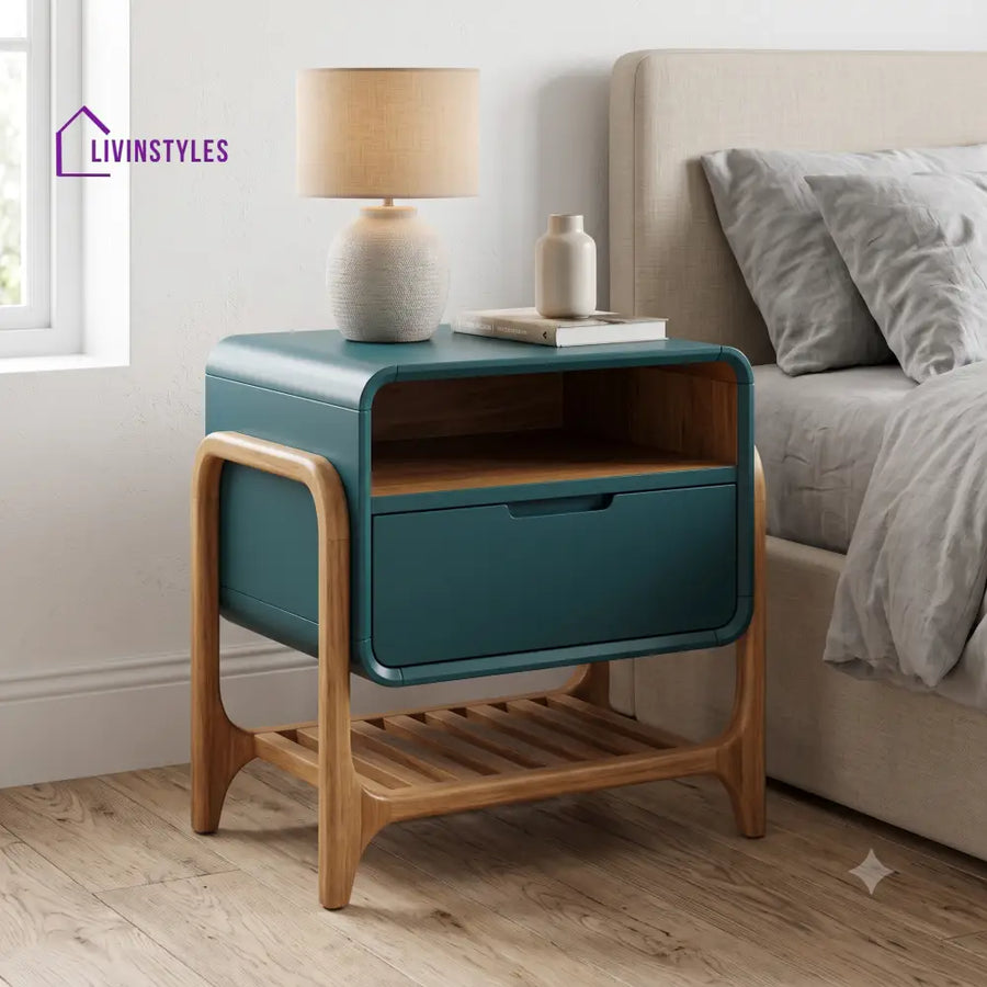 Céline Premium Solid Wood Bedside Table | Side Table for Bedroom
