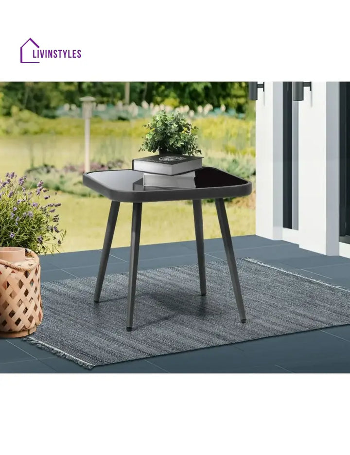 Centx Outdoor Patio Seating Set 2 Chairs and 1 Table Set (Black) - Coffee Table Sets