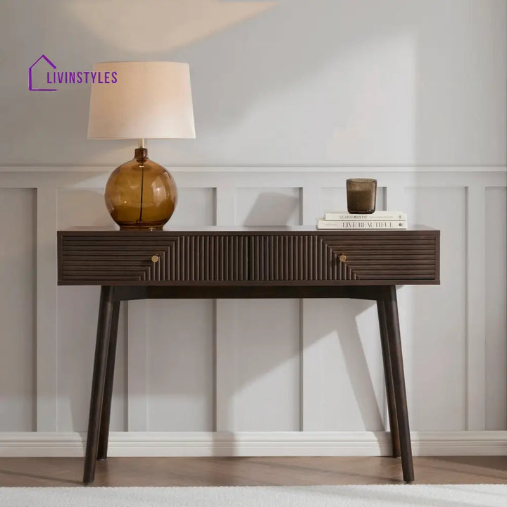 César Dressing Table Console - Walnut - Dressing Table