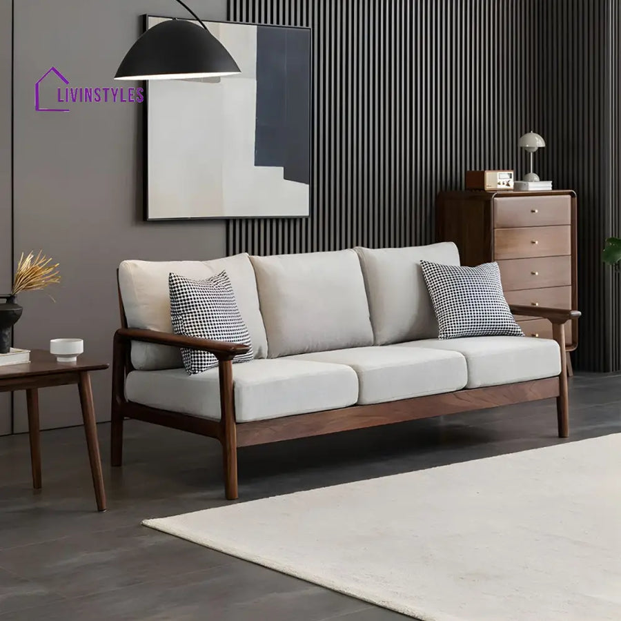Chaitrali Solid Wood 3 Seater Sofa Set for Living Room