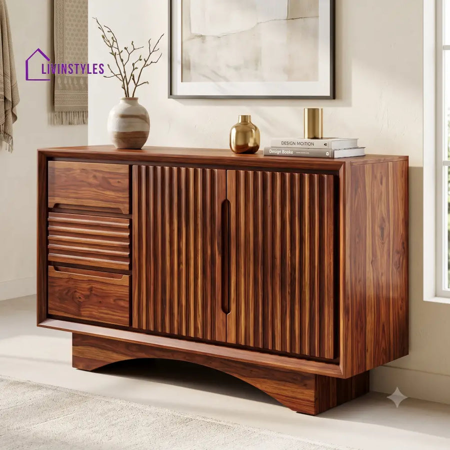 Chandana Premium Wooden Sideboard and Cabinet for Living Room