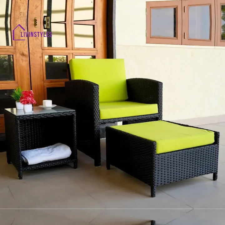Chandni Outdoor 5 Piece Patio Wicker All Weather Sectional Furniture Set - Patio Sofa Set