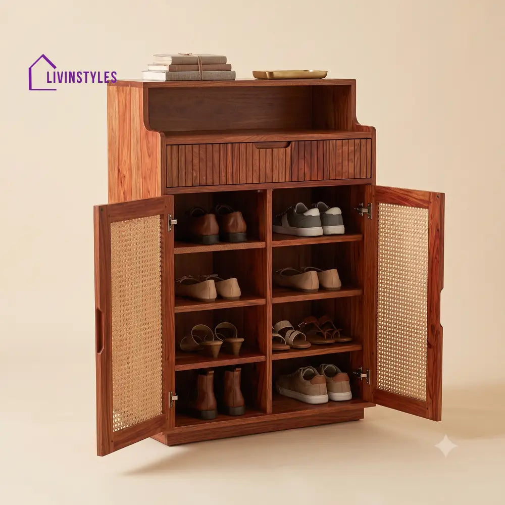 Charanya Wooden Shoe Rack for Home | Shoe Cabinet