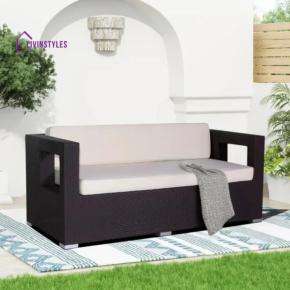Charita 3-Seater Outdoor Rattan Wicker Patio Sofa - Sofa Set