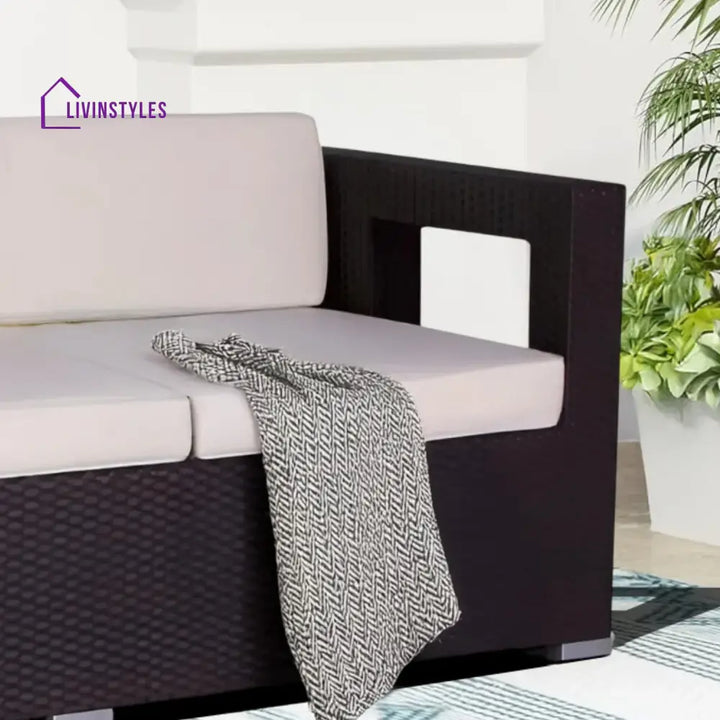 Charita 3-Seater Outdoor Rattan Wicker Patio Sofa - Sofa Set