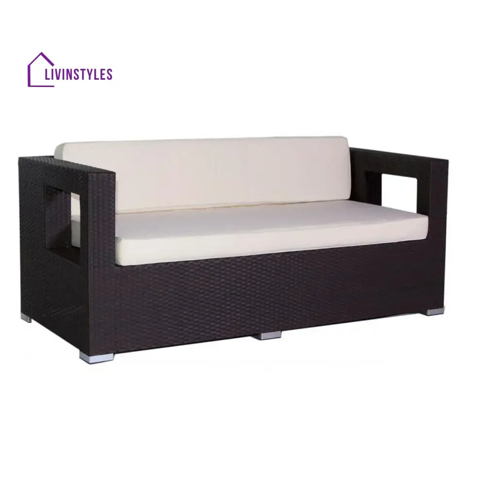 Charita 3-Seater Outdoor Rattan Wicker Patio Sofa - Sofa Set