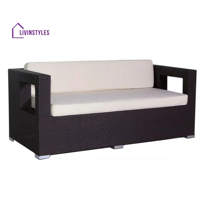 Charita 3-Seater Outdoor Rattan Wicker Patio Sofa - Sofa Set