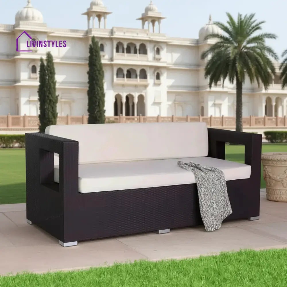 Charita 3-Seater Outdoor Rattan Wicker Patio Sofa - Sofa Set
