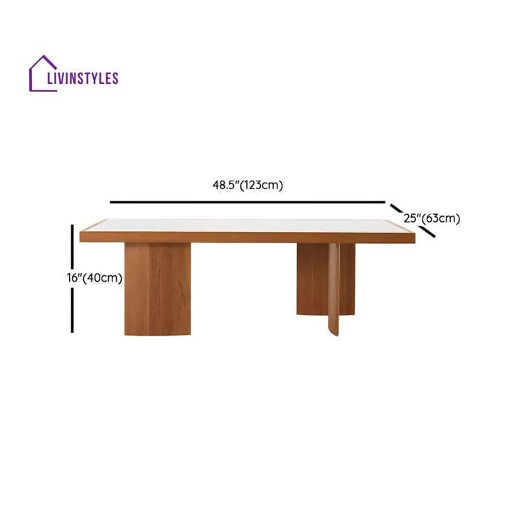 Charita Solid Wood Coffee Table for Living Room