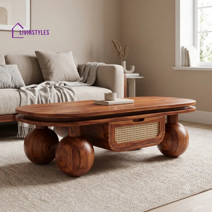 Charitha Premium Solid Wood Coffee Table for Living Room Online