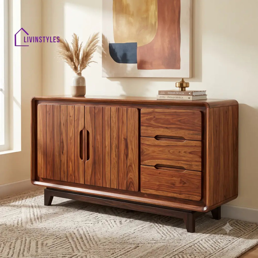 Charitha Premium Wooden Sideboard and Cabinet for Living Room