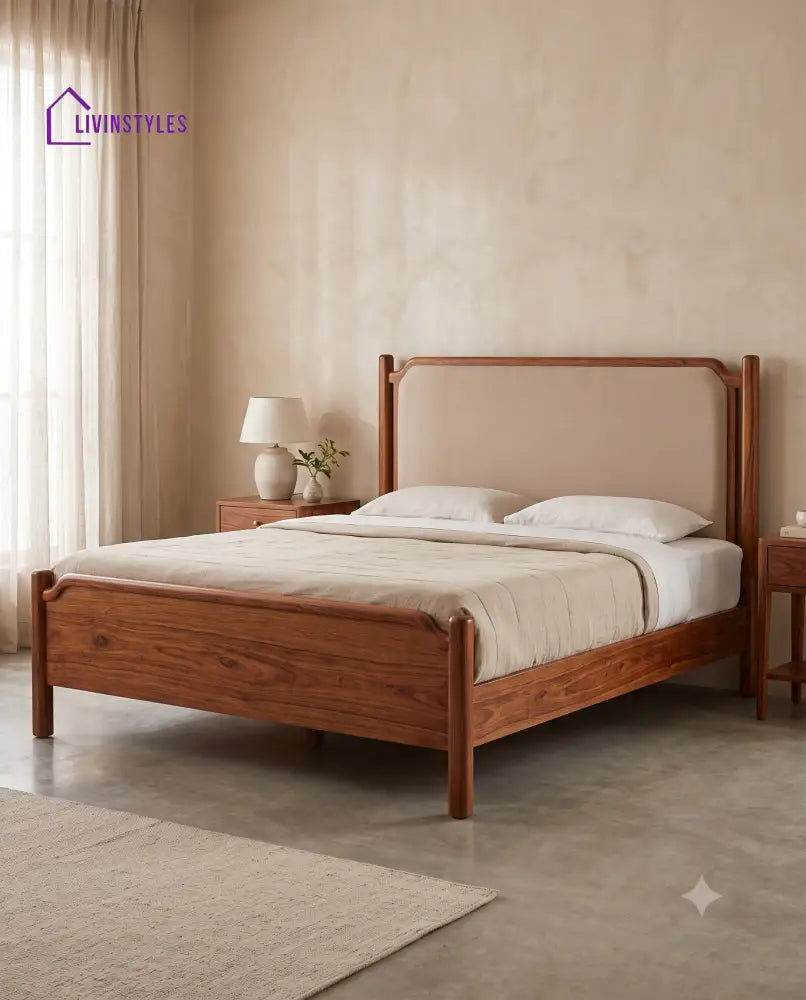 Charitha Wooden Bed | Solid Wood Double Bed | Wooden King size bed & Wooden Queen size bed