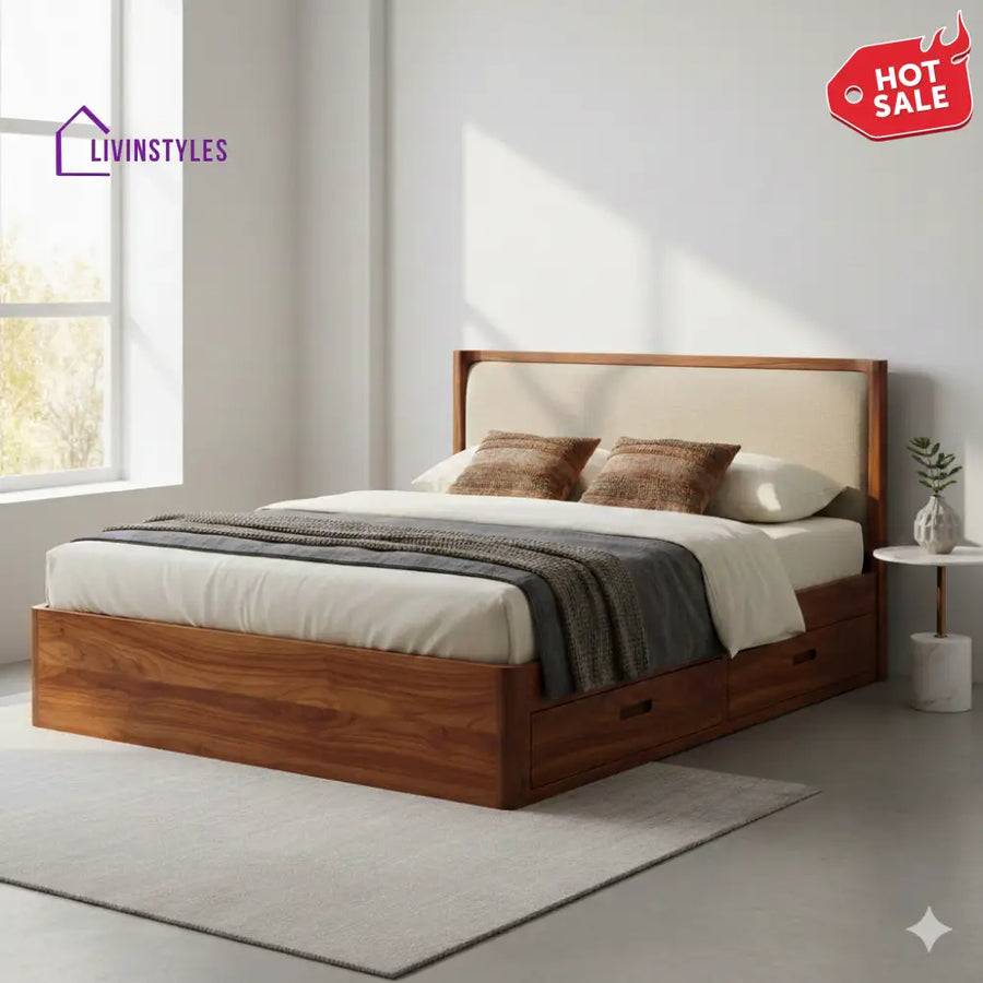 Charles Premium Sheesham Wood Bed