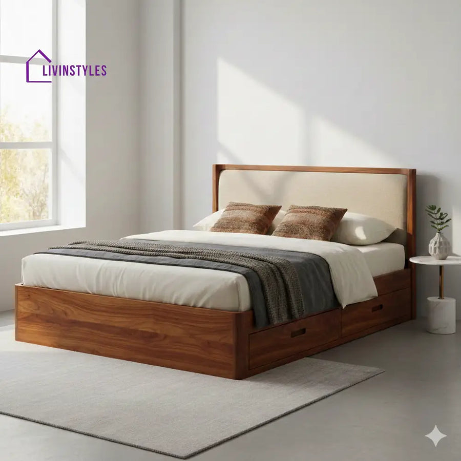 Charles Premium Sheesham Wood Bed
