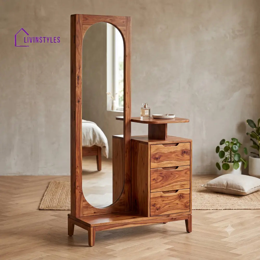 Charlotte Premium Solid Wood Dressing Table for Bedroom | New Designer Dressing Unit