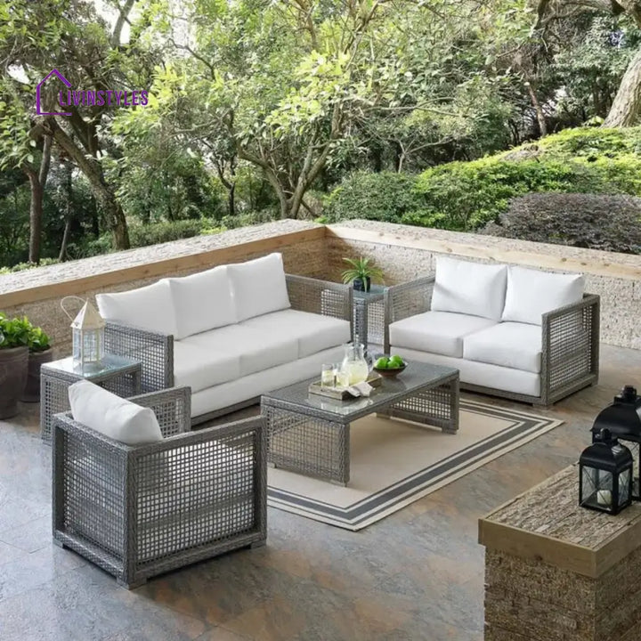 Charmi Outdoor Wicker Woven 6 Pieces Sectional Patio Furniture Set - Sofa Set