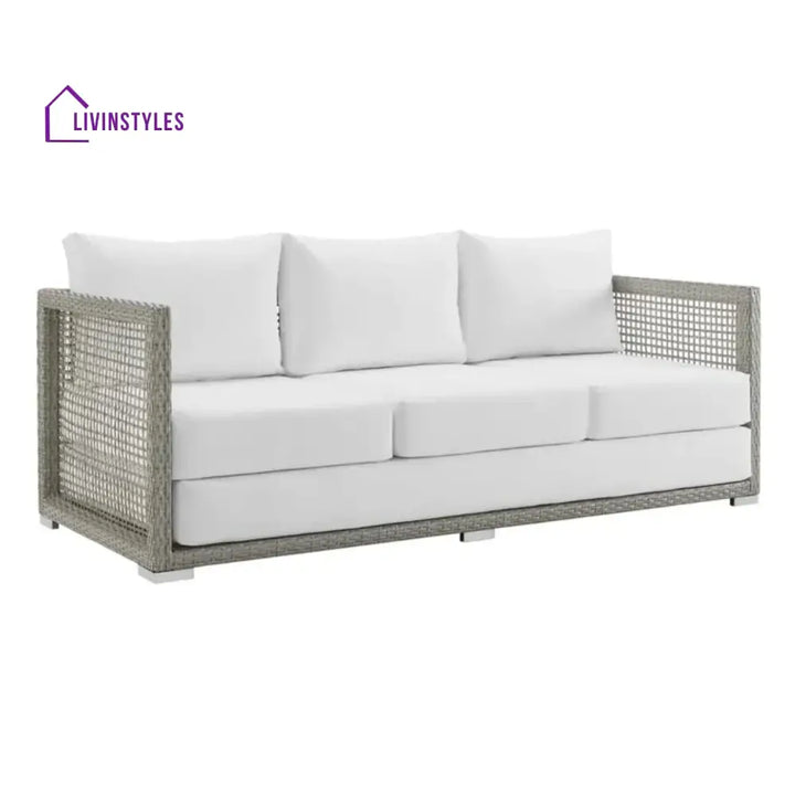 Charmi Outdoor Wicker Woven 6 Pieces Sectional Patio Furniture Set - Sofa Set
