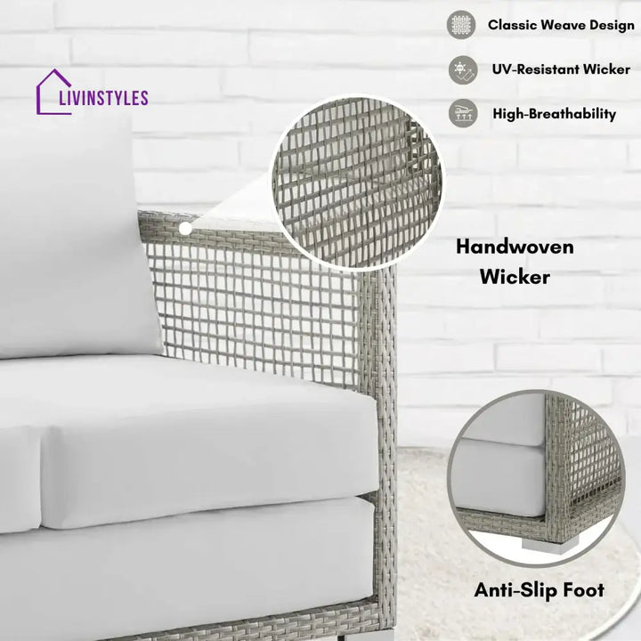 Charmi Outdoor Wicker Woven 6 Pieces Sectional Patio Furniture Set - Sofa Set