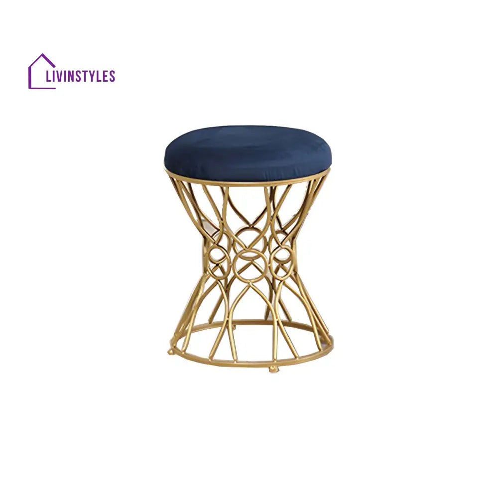 Charulata Living Room Ottoman | Velvet Fabric