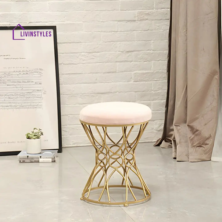 Charulata Living Room Ottoman | Velvet Fabric