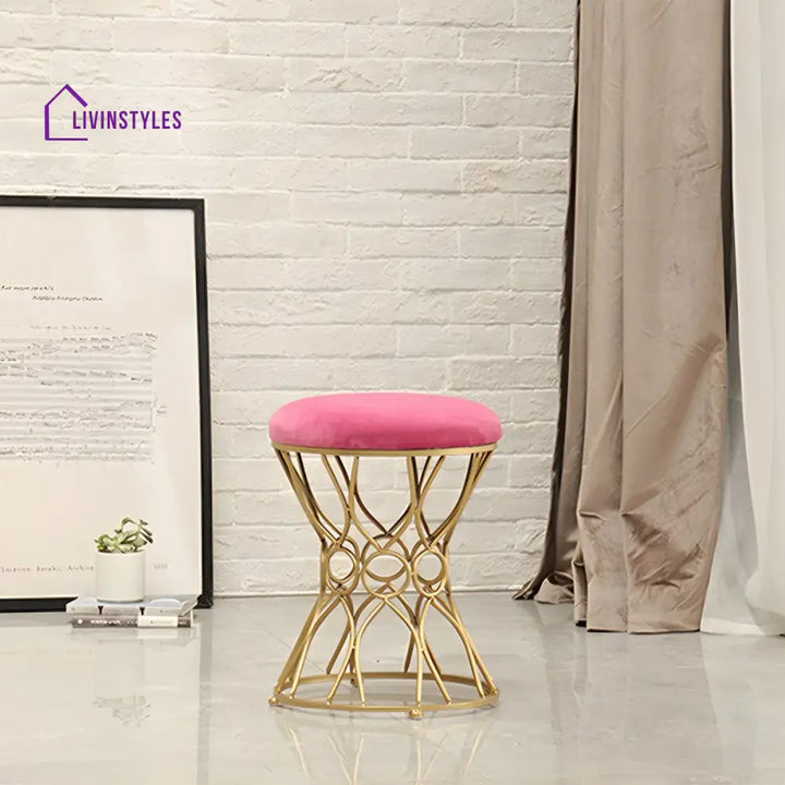 Charulata Living Room Ottoman | Velvet Fabric
