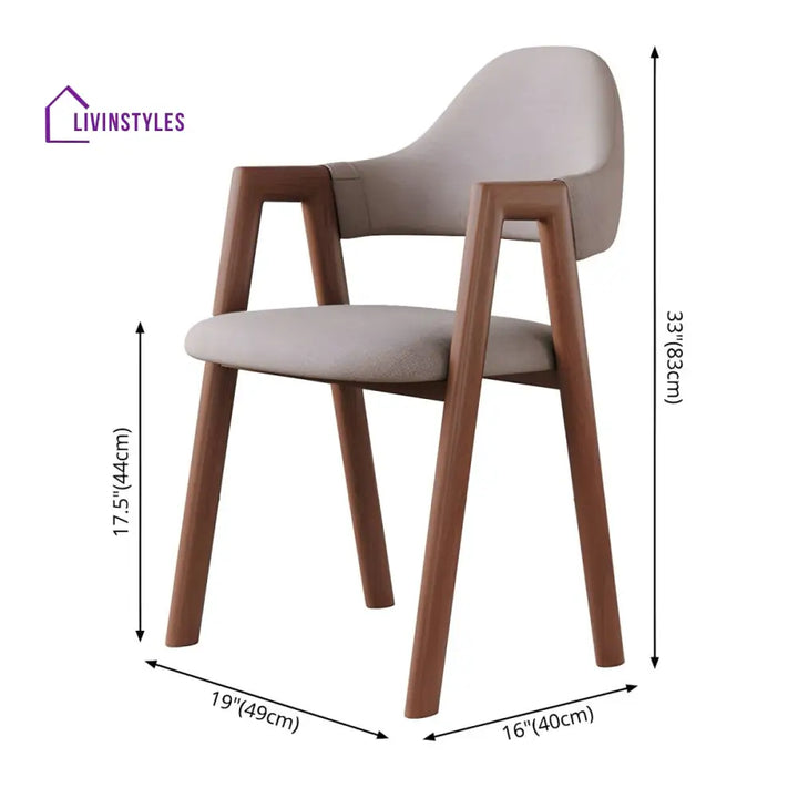 Charulata Wooden Dining Chair | Sheesham Wood - Single Chair