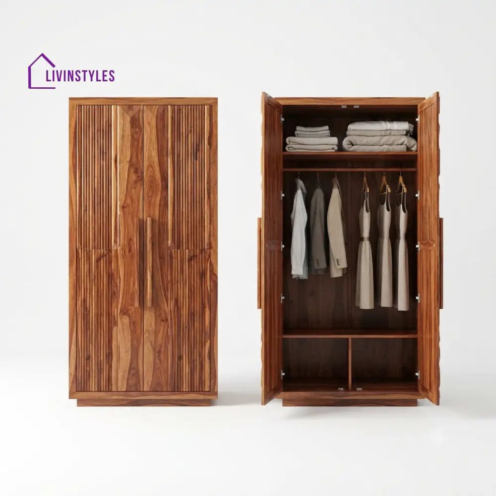 Charulata Wooden Wardrobe for Clothes | Cupboard for Clothes