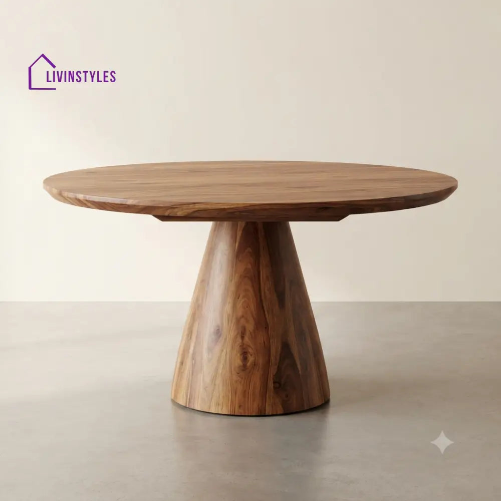 Charusheela Wooden Round Dining Table