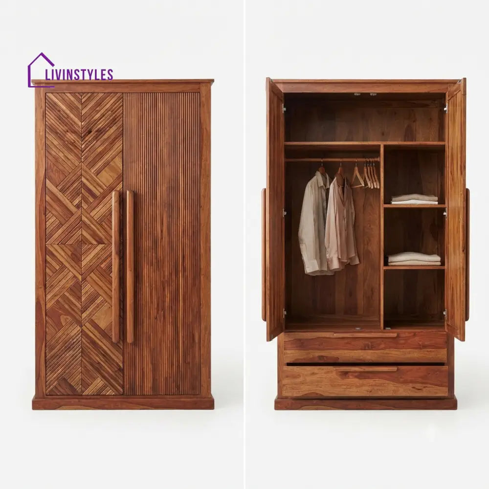 Charusheela Wooden Wardrobe for Clothes | Cupboard for Clothes