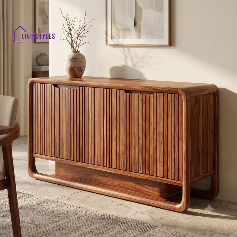 Charvi Premium Wooden Sideboard and Cabinet for Living Room