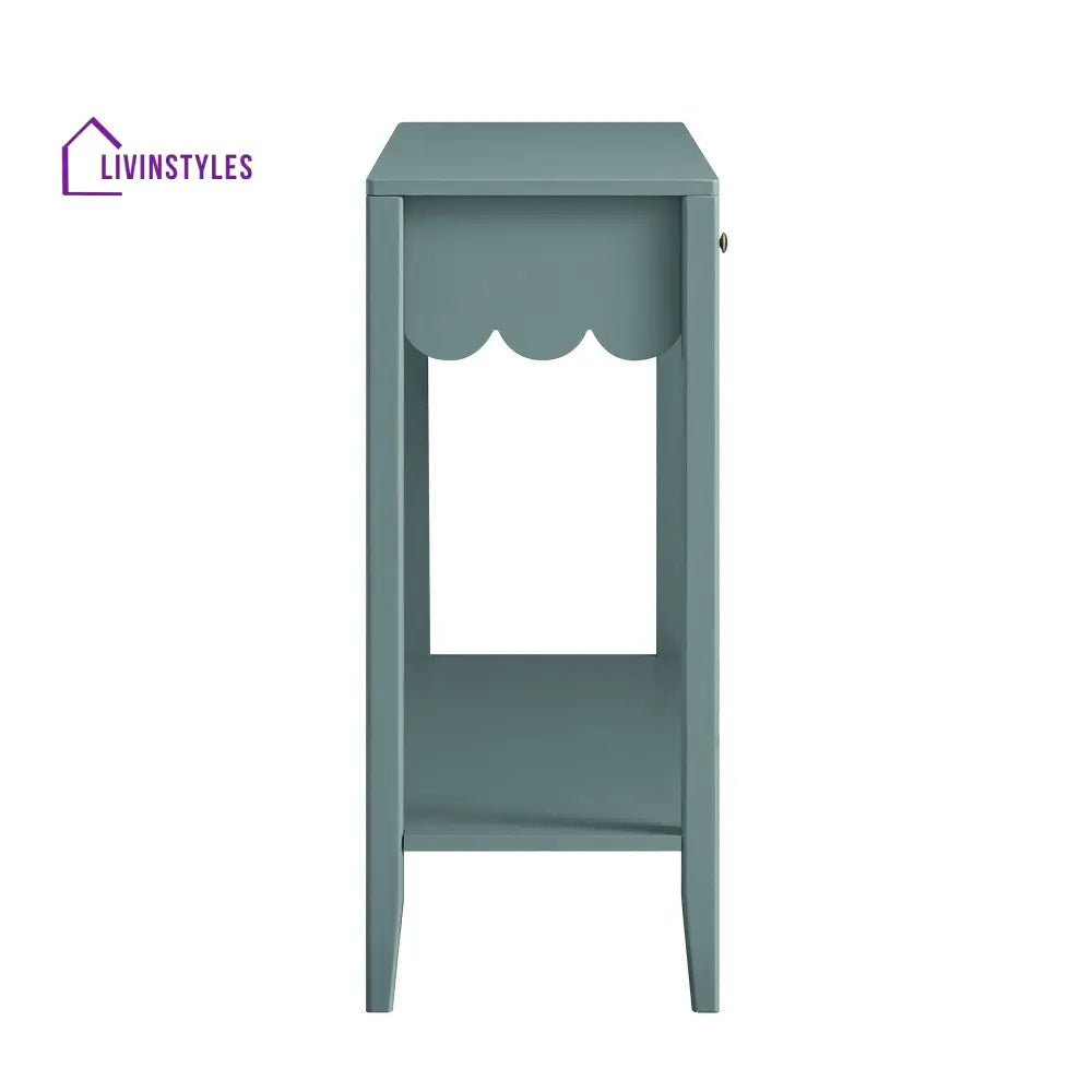 Henley Scalloped Edge Console Table Blue Spruce Console Tables