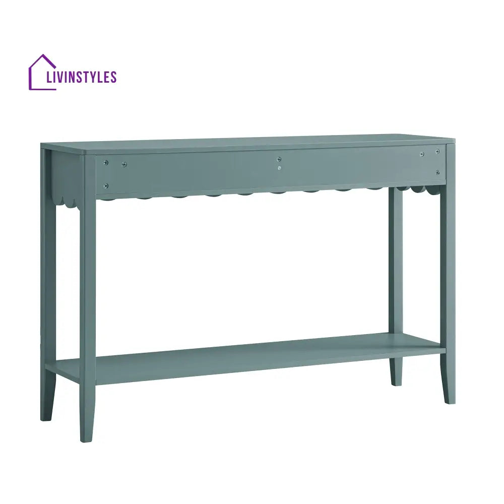 Henley Scalloped Edge Console Table Blue Spruce Console Tables
