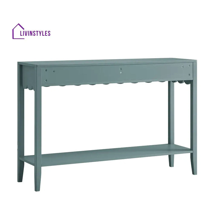 Henley Scalloped Edge Console Table Blue Spruce Console Tables