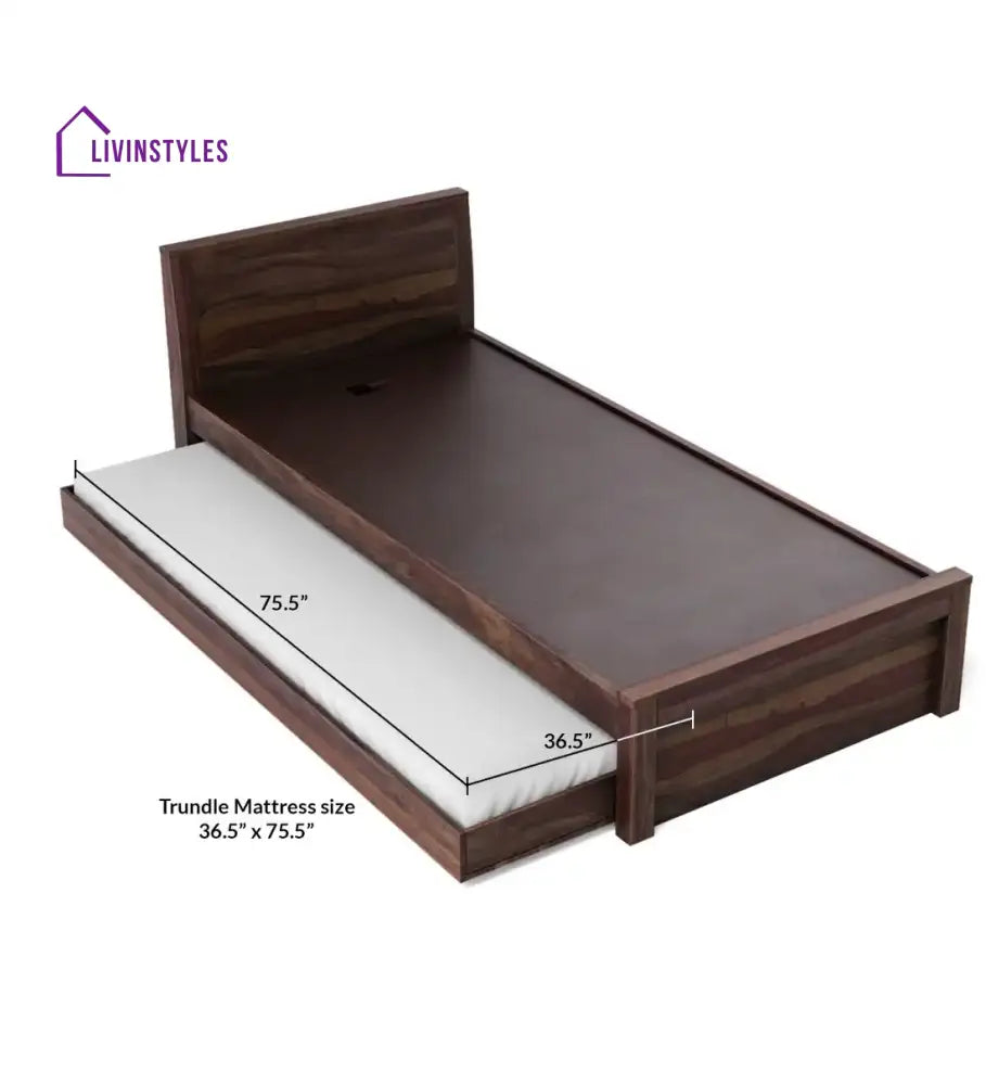 Acro Solid Sheesham Wood Single Bed Bedroom Furniture Sets