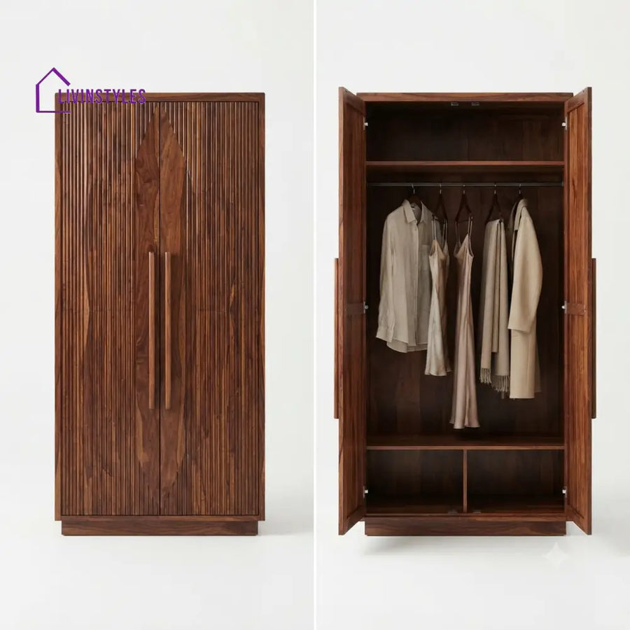 Charvi Wooden Wardrobe for Clothes | Cupboard for Clothes