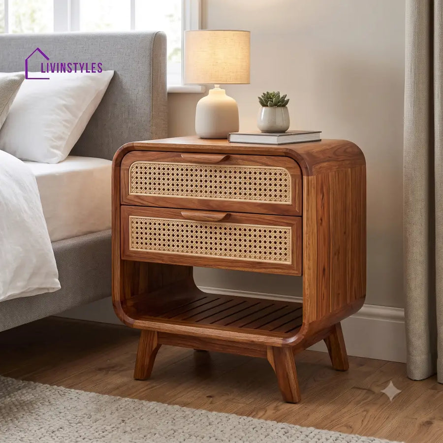 Chepkirui Premium Wooden Bedside Table | Side Table for Bedroom