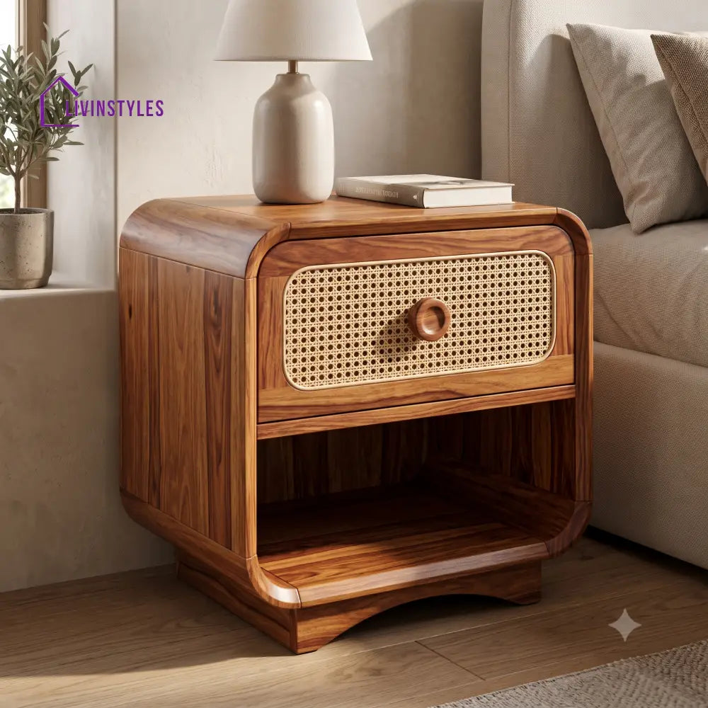 Chepkoech Premium Wooden Bedside Table | Side Table for Bedroom