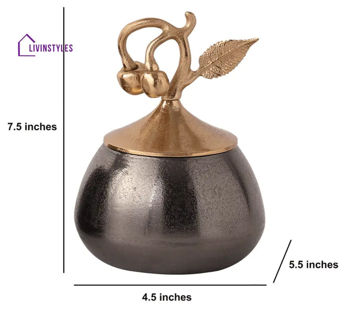 Cherry Vine Black Décorative Medium Box