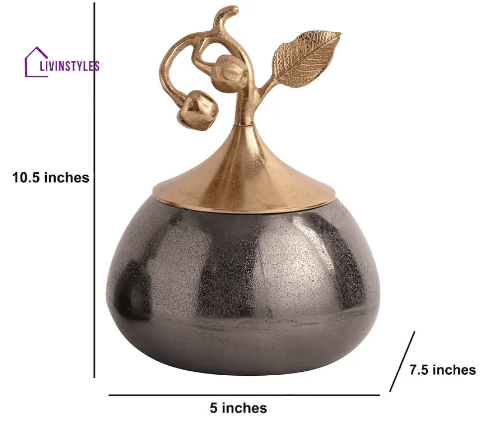Cherry Vine Black Décorative Small Box