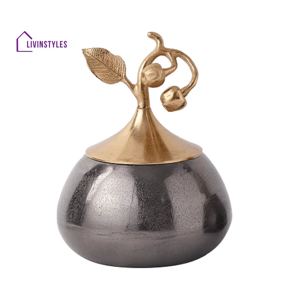 Cherry Vine Black Décorative Small Box