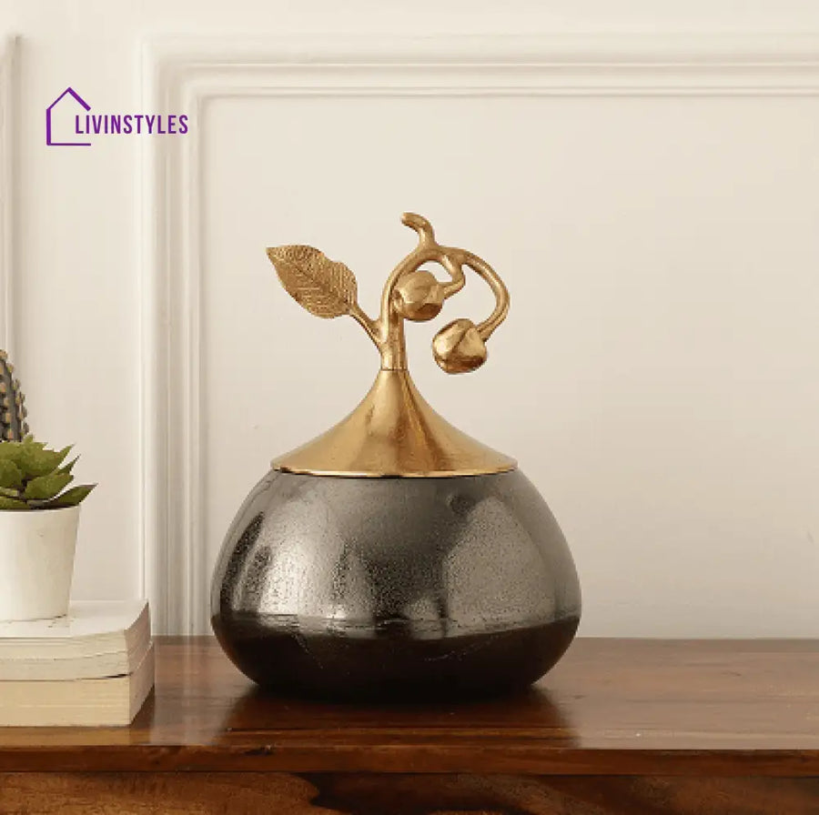 Cherry Vine Black Décorative Small Box