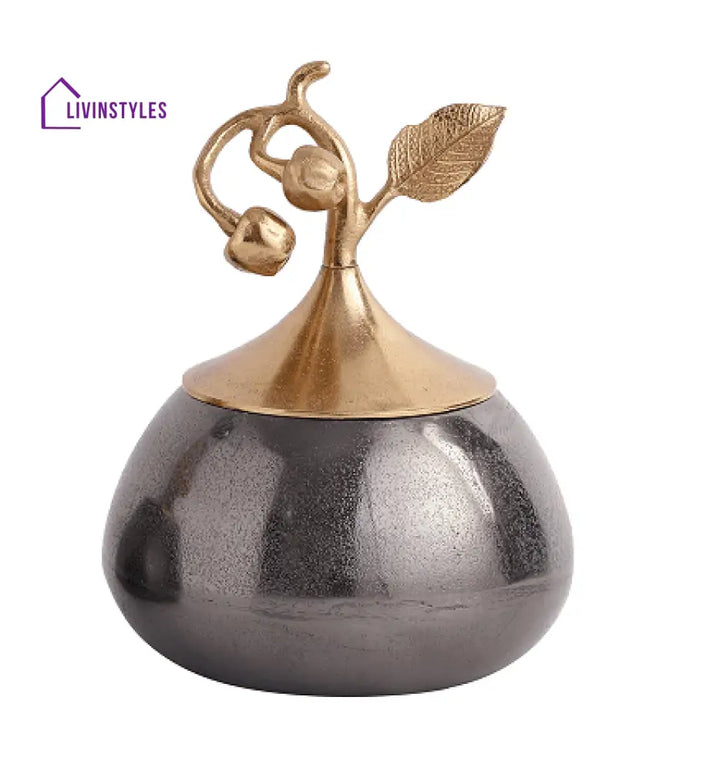 Cherry Vine Black Décorative Small Box