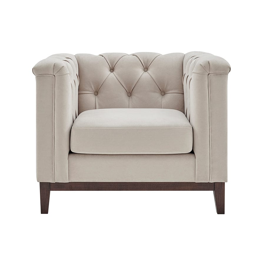 Javier Chesterfield Armchair - Stone