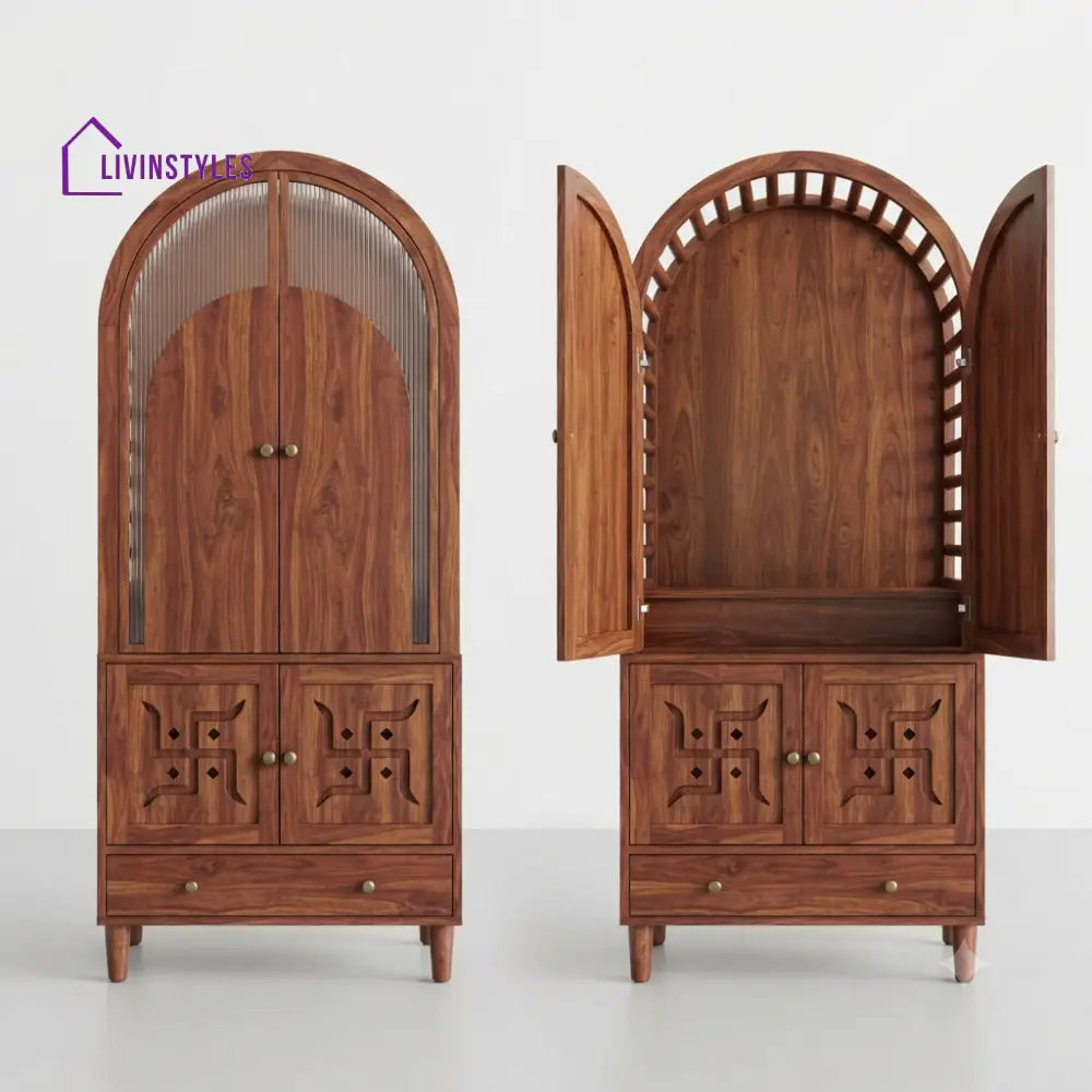 Chhavi Premium Solid Wood Home Temple | Pooja Mandir for Home