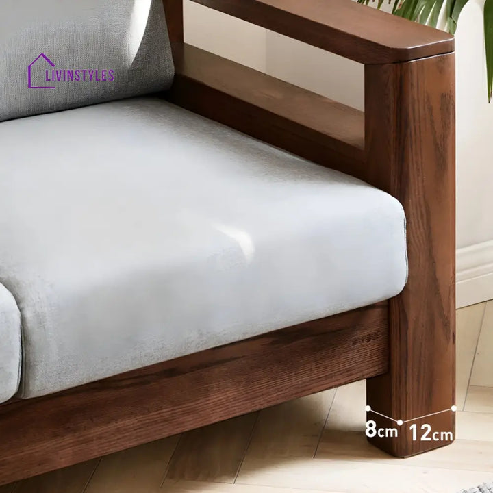 Chhavi Solid Wood L Shaped Sofa Set for Living Room
